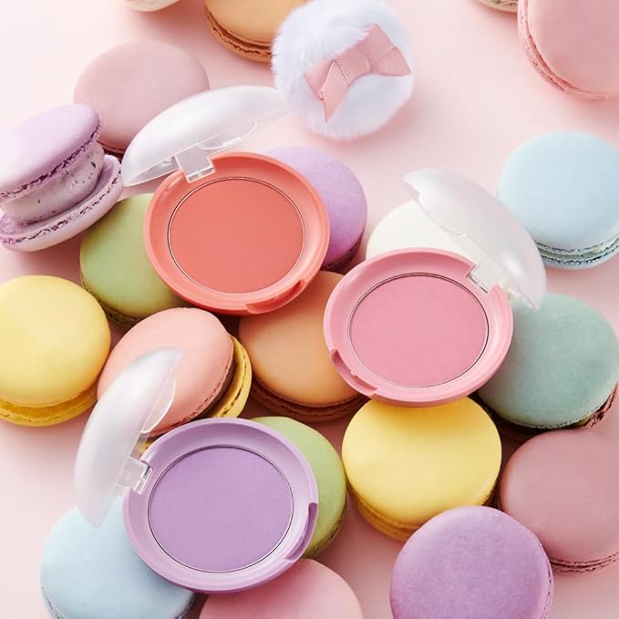 ETUDE Lovely Cookie Blusher #PP502 Lavender Lemon Macaron 4g | Glowing & Natural Powder Blush with Long-Lasting Sebum Control | Easy Application | Puffy Cushion for a Lovely Makeup Look