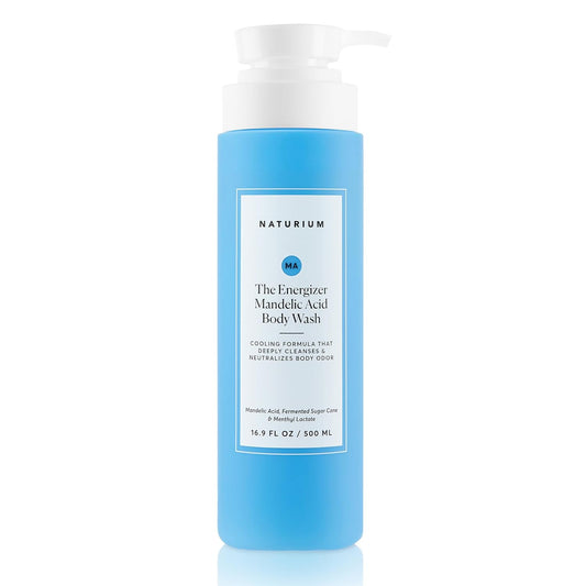 Naturium The Energizer Body Wash, Cooling & Refreshing Formula with Mandelic Acid, Deeply Cleanses & Neutralizes Body Odor, 16.9 oz
