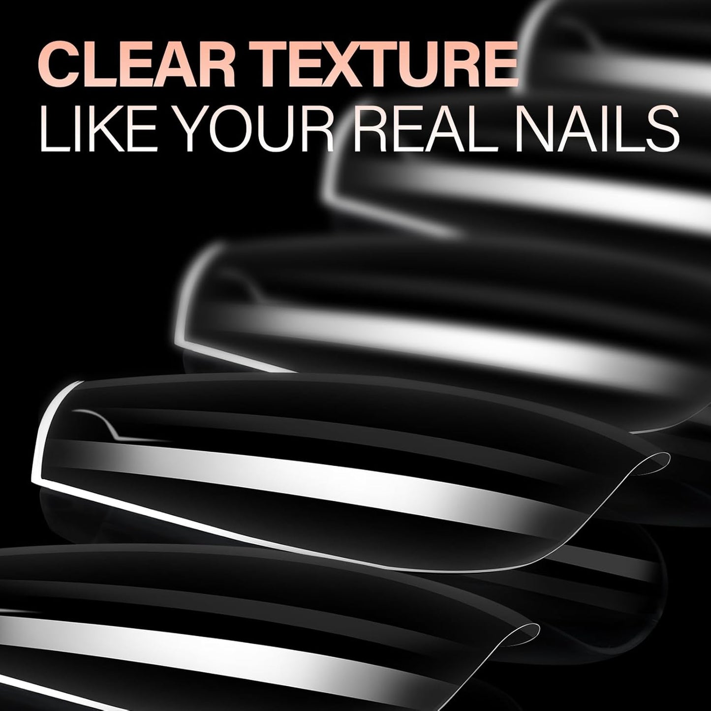 AILLSA Coffin Nails Tips 504PCS Clear Full Cover Nails Medium Gel Fake Nail Tips for DIY Press on Nail Extension, False Acrylic Preshaped Soft Nail Tips (12 Sizes)