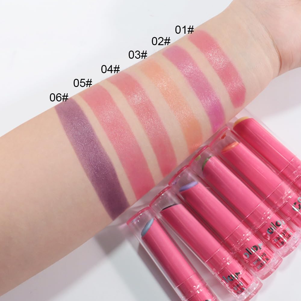 BINGBRUSH Color Changing Lipstick Set, PH Mood Peach Lip Balm and Gloss, Long Lasting Tinted Lip Stain (05# Lavender Bloom, 1 Count (Pack of 1))