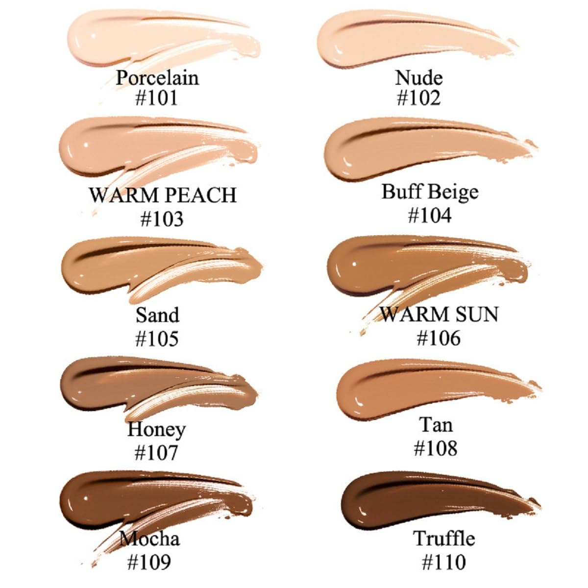 PHOERA Foundation, Long-Lasting Waterproof Oil Full Coverage Flawless Soft Matte Liquid Foundation.(﻿ 1pcs-111# Chestnut)
