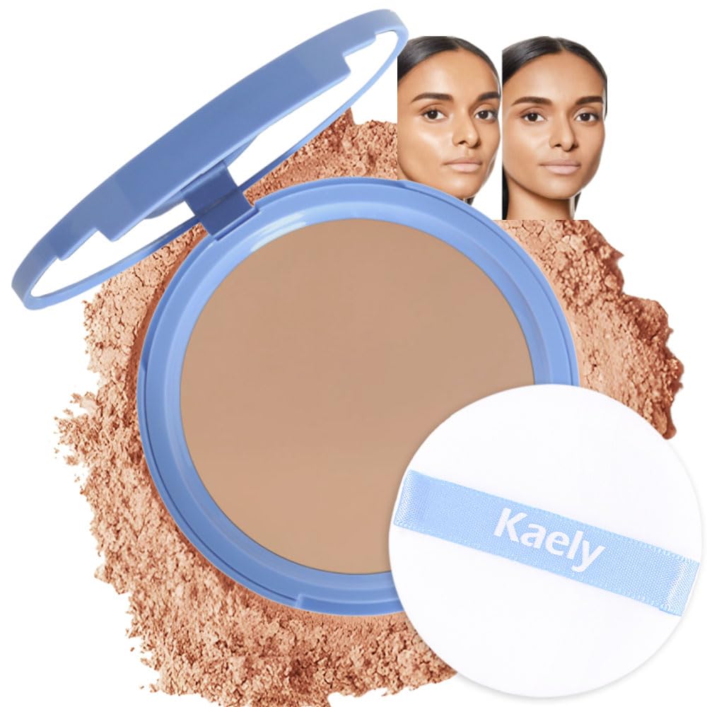evpct Oil Control Pressed Face Powder Compact for Women, Translucent Setting Powder Makeup Foundation for Women, Waterproof Long Lasting Lightweight, polvo compacto de maquillaje, 220 Sand