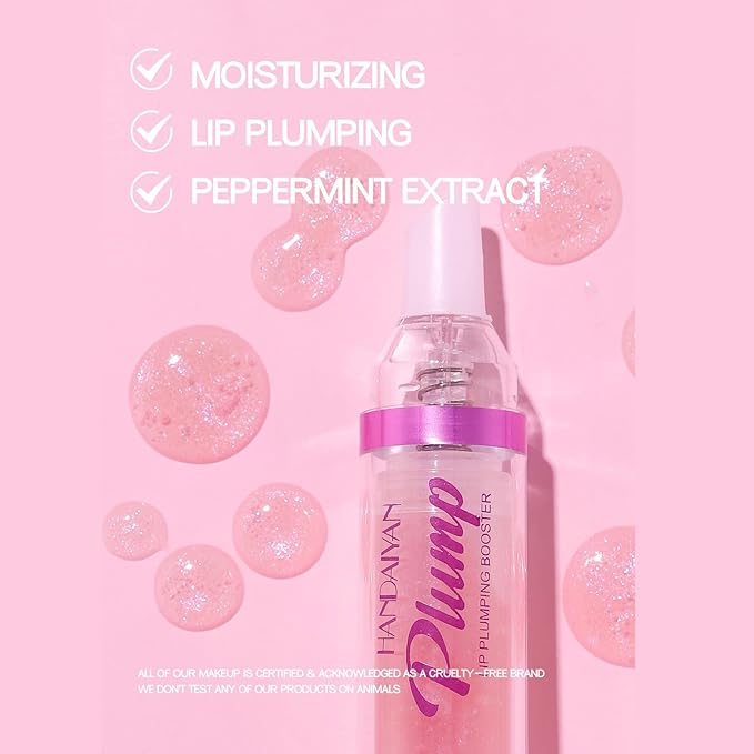 6pcs Lip Plumping Booster Gloss Set, High Shine Glossy & Pearl Effect, 6 Colors Hydrating Liquid Lipstick Set, Infused with Hot Chili Extract for Plumper Looking Lips