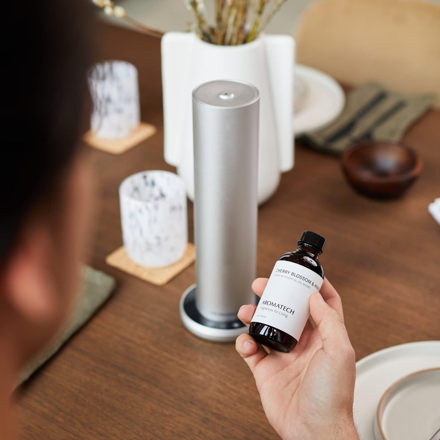 AromaTech Cherry Blossom & Hinoki Aroma Oil for Scent Diffuser - 500 Milliliter