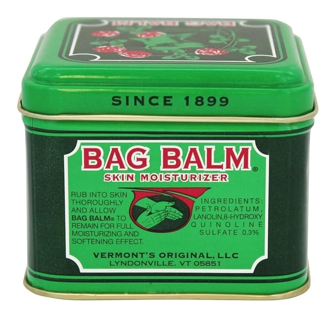 Bag Balm Skin Moisturizer with Lanolin for Chapped Lips, Dry Skin and More | 4oz Tin
