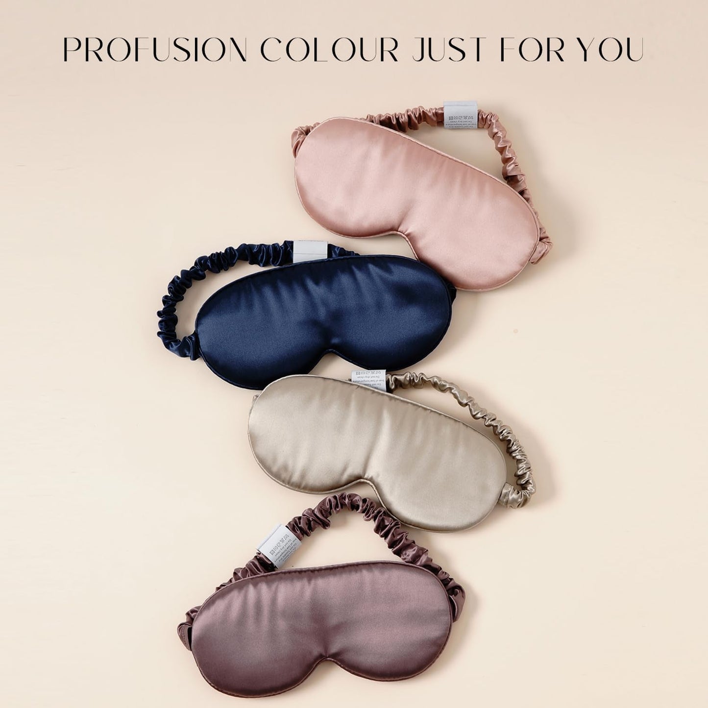 100% 22 Momme Mulberry Silk Sleep Mask, Eye Cover for Sleeping, Blackout 3D Sleep Masks for Lash Extensions with Adjustable Strap for Men and Women (Haze Blue)