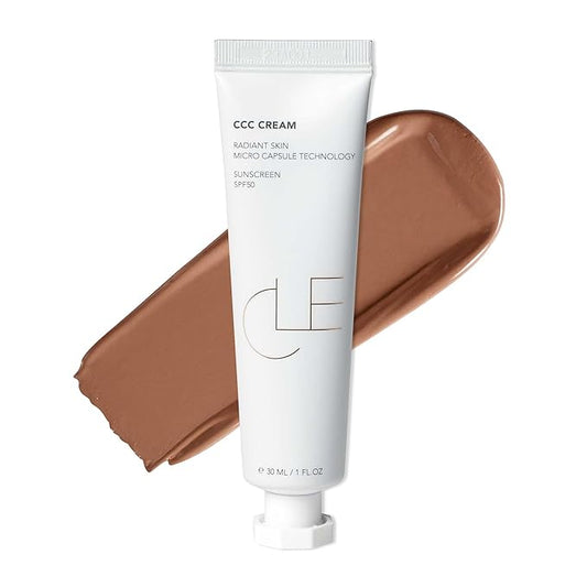 CLE Cosmetics CCC Cream (Cool Medium Deep 306 / SPF 50) - Color Correcting CC Cream with Sunscreen - Lightweight, Hydrating, Light to Medium Coverage Foundation - BB & CC Cream Hybrid - 1 fl oz
