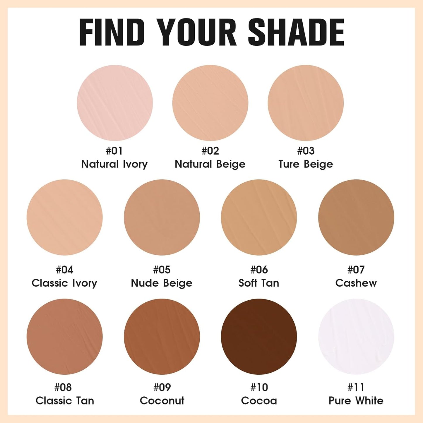 UCANBE Matte Liquid Foundation Makeup, Medium to Full Coverage Waterproof Longwear Serum Cream Foundation for Combination & Oily Mature Skin, Lightweight Hydrating Nourishing, Natural Ivory, 1 fl. oz.