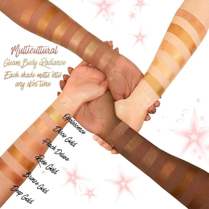 Melanie Mills Hollywood Gleam Body Radiance All In One Makeup, Moisturizer & Glow For Face & Body - Rose Gold, Mini 1 fl.oz.