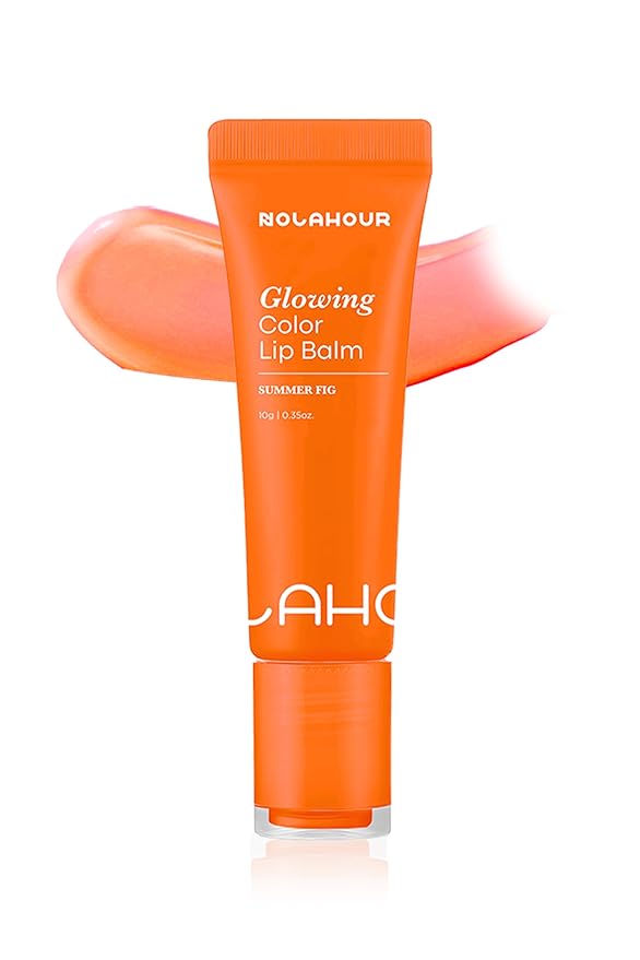 Glowing Color Lip Balm 0.35 Oz| Hydrating Lip Balm Lip Gloss for Girls | Vegan Lip Balm & Lip Plumping Gloss | Lip Glowy Balm & Lip Care for Dry Lips | Moisturizing Lip Balm Summer Fig