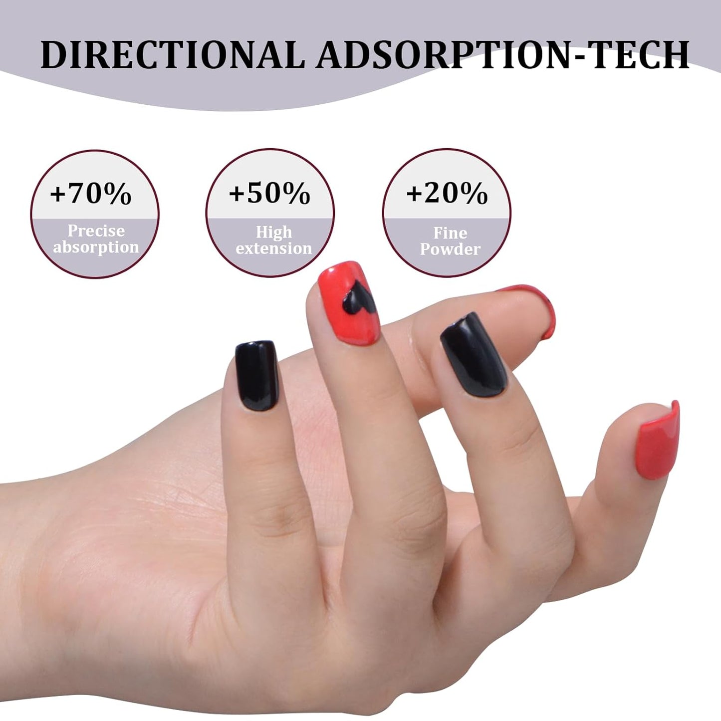 12 Pcs Dip Powder Nail Kit Starter, 6 Colors Red Black White Dipping Powder Kit With Base & Top Coat/Activator/Brush Saver, Nail Art Dip Manicure Kits for Women