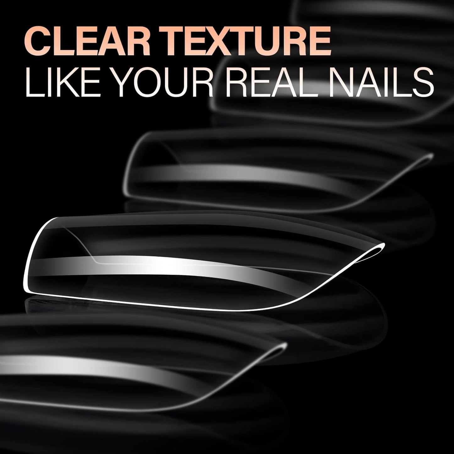 AILLSA Short Square Nails Clear Gel Nail Tips False Full Cover Soft Nails Tips for DIY Home Salon Gift, Preshaped Gelly Press on Fake Nail Tip for Nail Extension 216PCS 12 Sizes