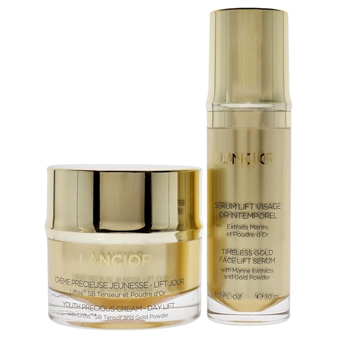 Timeless Gold Cleopatra Set 1.7oz Youth Precious Cream - Day Lift, 1oz Timeless Gold Face Lift Serum Unisex 2 Pc