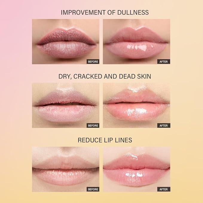 Glow Lip Balm, Hydrating Moisturizing Lip Balm for Dry Cracked Lips, Sheer Tint Color, Shiny Glossy, Long Lasting Lip Moisturizer Nourishing Lip Care Lip Repair Gel Peptide Lip Treatment ChapStick-02#