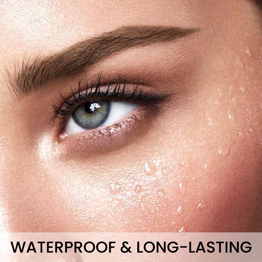 Eyebrow Ink Pencil by Brow Stylist -Micro 4 Point Brow Pen Lift & Snatch 2 Eyebrow Pen Kits with 3 Eyebrow Stencil Long-Lasting Waterproof Natural Eyebrow Hair (B-2Pc 02# Dark brown)