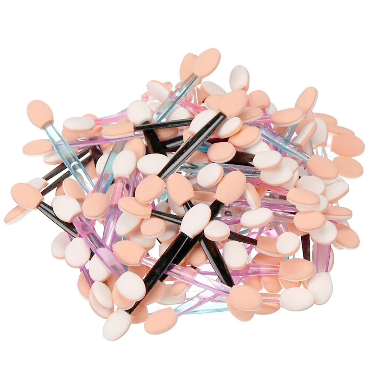 Akstore 30PCS Disposable Dual Sides Eye Shadow Sponge Applicator Eyeshadow Brushes Makeup Brush (30PCS-Mixed)