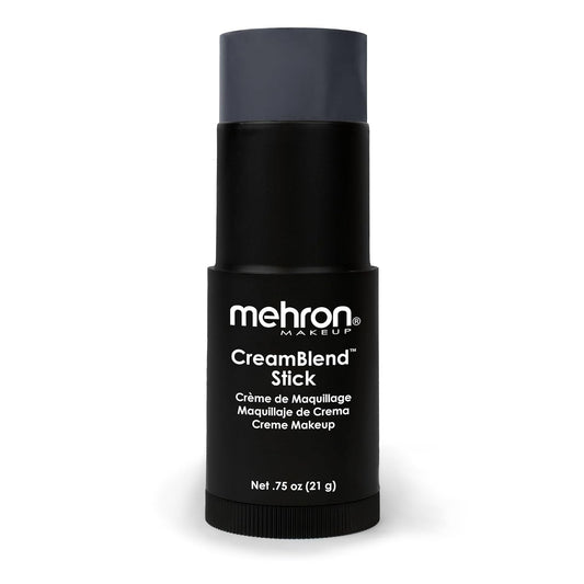 Mehron Makeup CreamBlend Stick | Face Paint, Body Paint, & Foundation Cream Makeup | Body Paint Stick .75 oz (21 g) (Monster Grey)