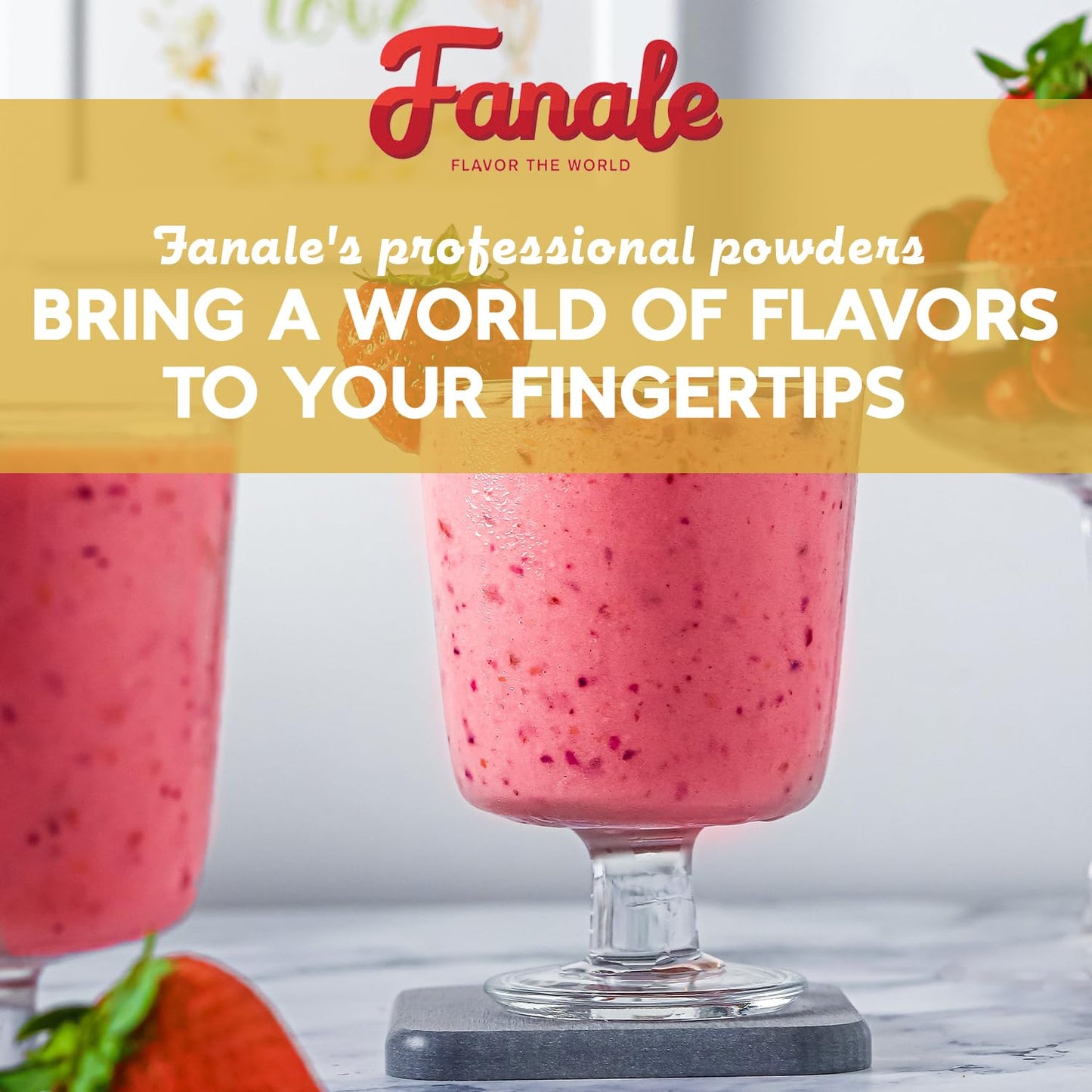 Fanale Premium Strawberry Bubble Tea Flavoring Powder | Perfect for Baking, Smoothies, Desserts and Drinks | Instant Flavoring Powder for Boba Milk Tea - 2.2 Pounds (Pack of 1)