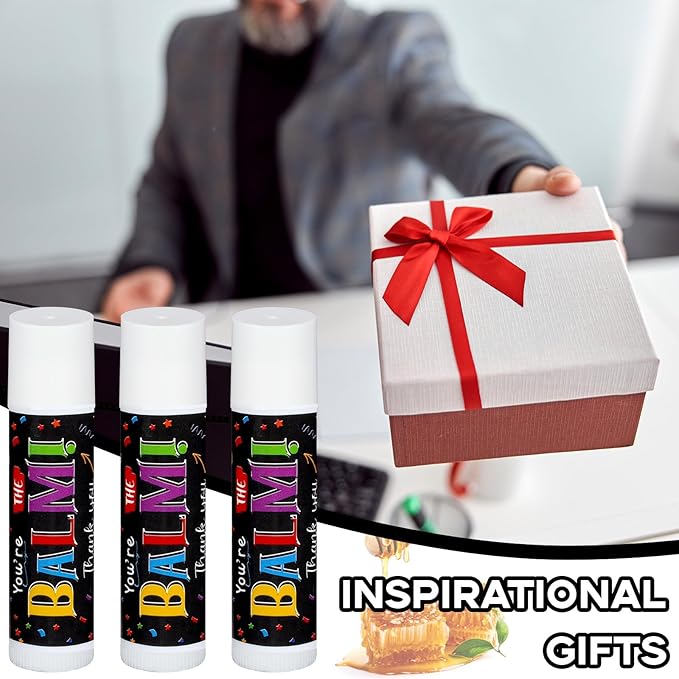 Dunzy 100 Pack Employee Appreciation Gifts Bulk Lip Balms Favors Bulk Small Thank You Gifts Team Appreciation Inspirational Gifts for Women Men Coworkers Staff Teachers Nurses Team