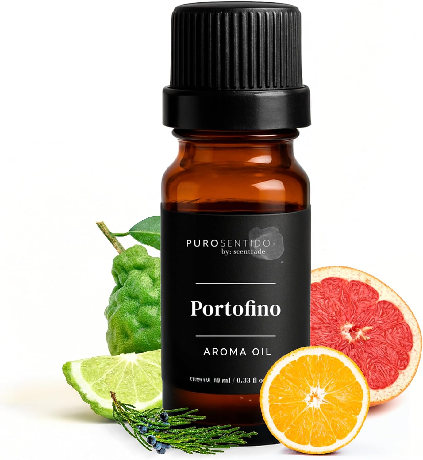 PuroSentido Portofino Aroma Oil (10ml) - Luxury Essential & Fragrance Oil for Diffusers and Humidifiers, Sicilian Lemon, Rosemary and Musk Hotel Scent