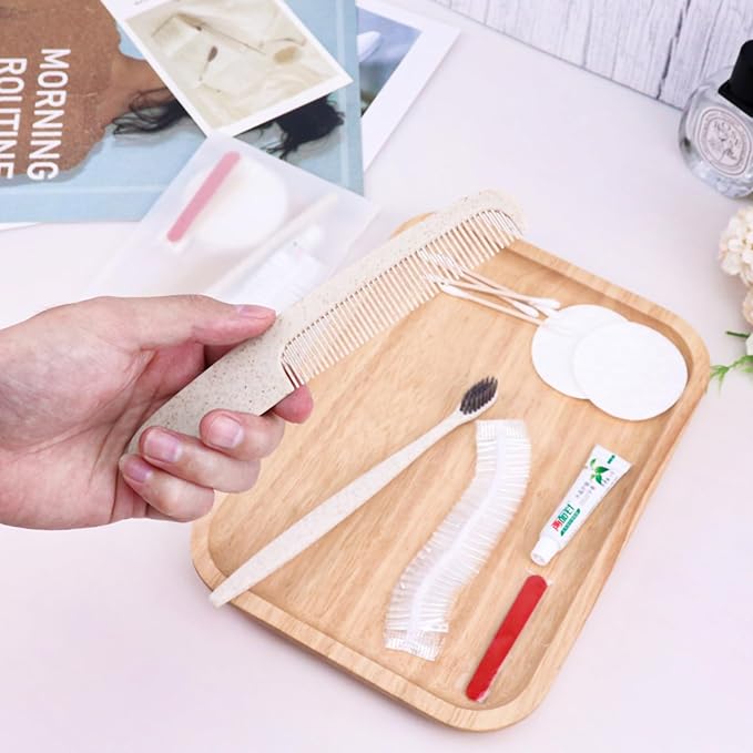 Hygiene Kit, Hygiene Kit Bulk, Travel Hygiene Kit With Toothbrush, Toothpaste, Care Package, Comb, Shower Cap, Individually Packed, Suitable For Hotel, Home, Camping, Travel (100-PACK)