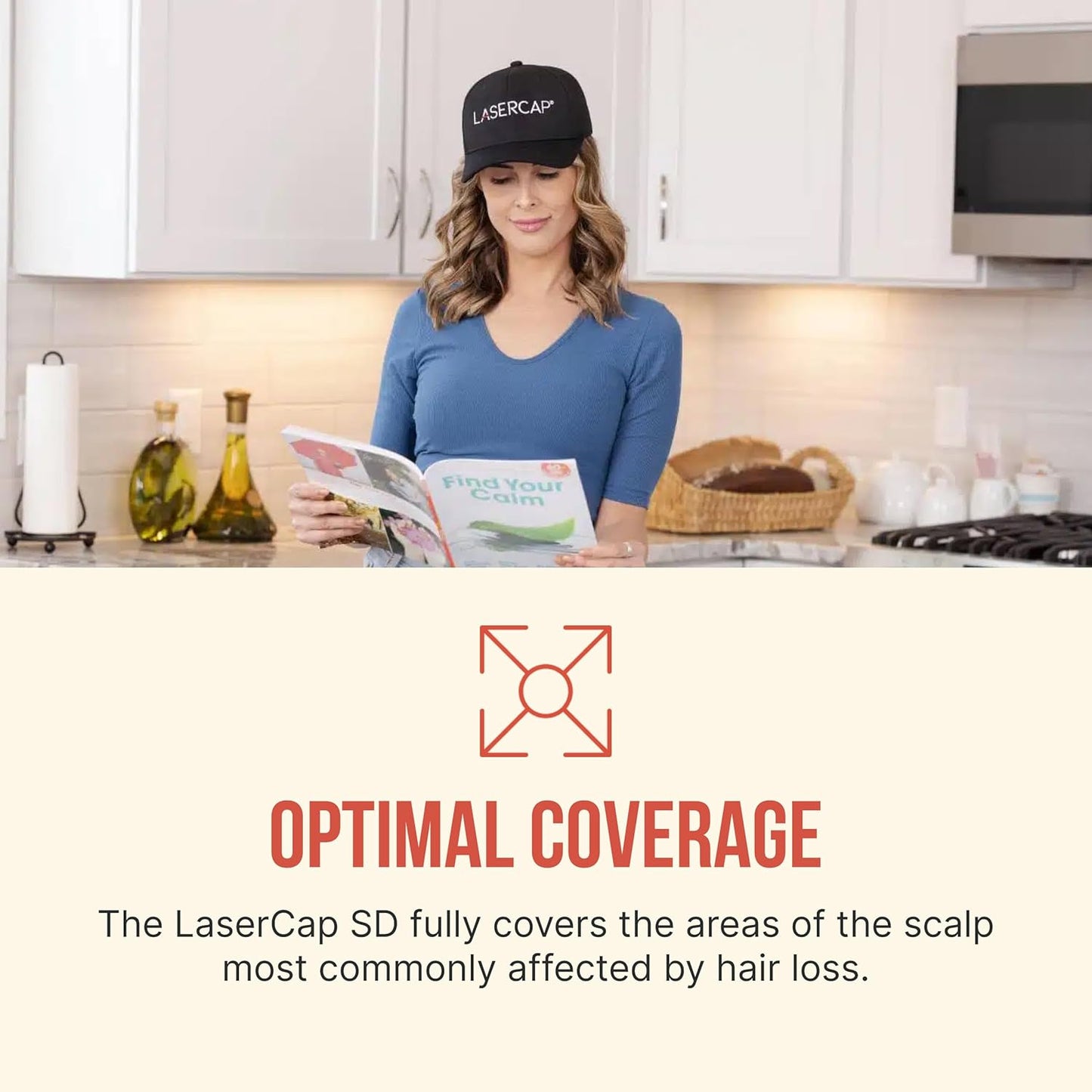 LaserCap SD Red Light Therapy Cap – Wearable Light Device for Thinning Hair – Hands-Free, Rechargeable, Portable Design for Men & Women – Includes Battery Pack & Travel Case