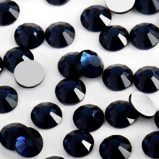 3000 PCS SS8 Flatback Rhinestones,12-Facet Diamond-Cut Glass Gems for Nail Art,Clothing,DIY Crafts,Glue-On Decoration Stones with Silver Backing,Montana