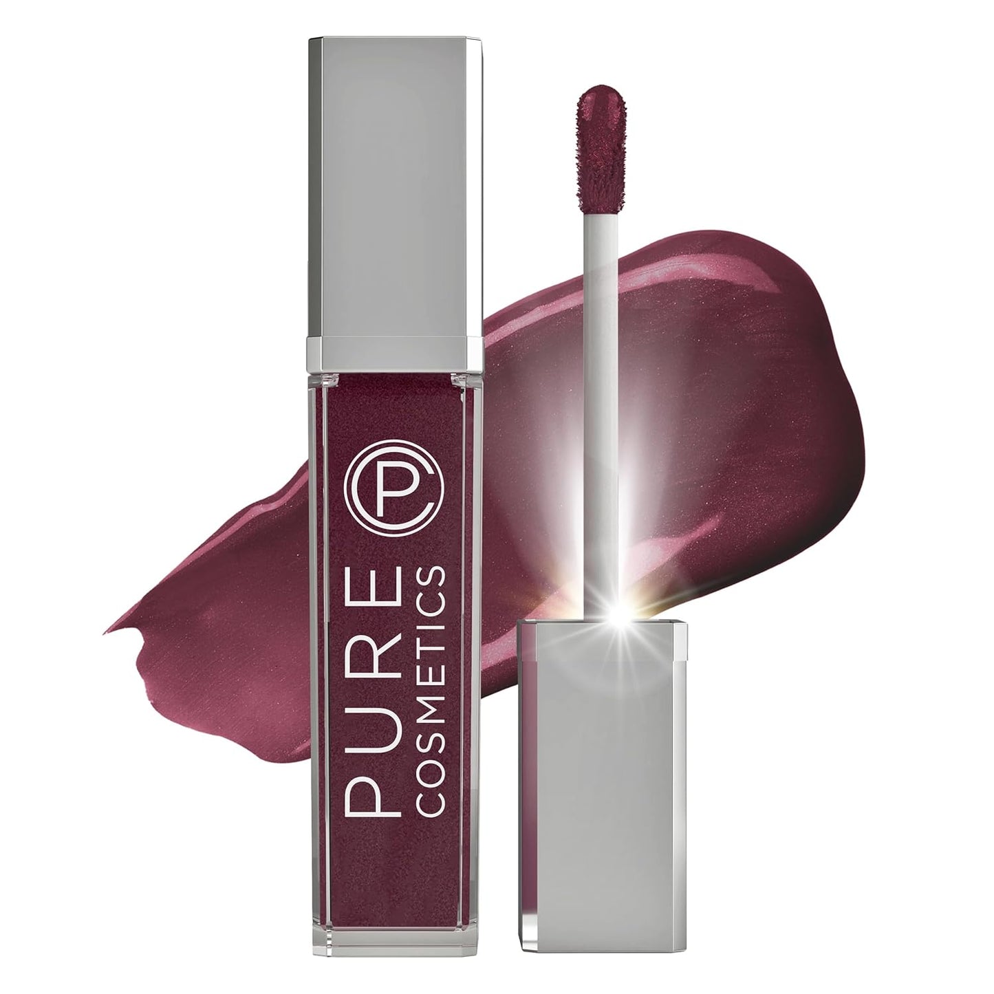 Pure Cosmetics Pure Illumination Lip Gloss - LED-lit Applicator w/Side Mirror - Non-Sticky, Moisturizing & Hydrating Lip Glosses - Soothes & Heals Dried Chapped Lips (Passion)