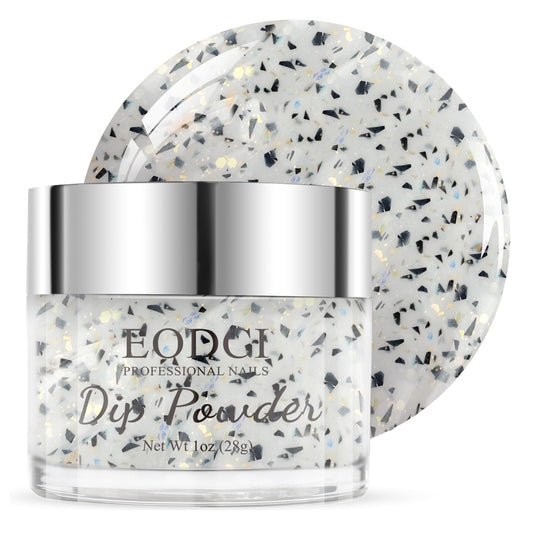 1 Oz/28g Glitter Grey Dip Powder, Nail Dip Powder for Long-lasting 28 Days+ Dip Nail Art French Manicure Nail Starter & Professional Home DIY Salon Use, No Needed Nail Lamp Curing