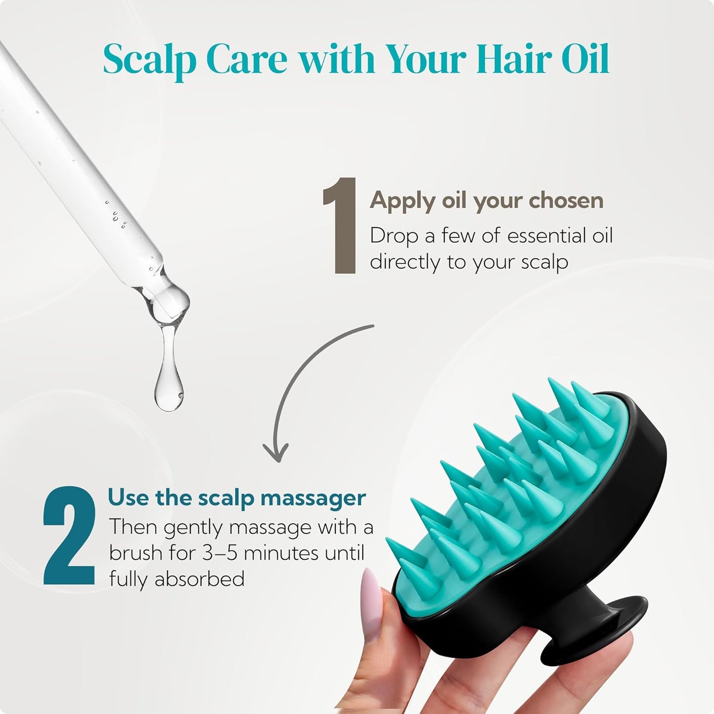 HEETA Hair Scalp Massager Shampoo Brush 2 Pack, Soft Silicone Bristles to Remove Dandruff, Waterproof Hair Scrubber for Both Wet Dry Hair, Suitable for Men & Women (Turquoise & Purple)