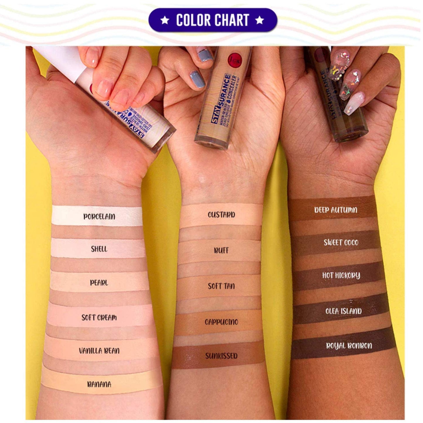 Jcat Beauty Professional Staysurance Water Sealed Zero Smudge Concealer Face and Body + Free ZipBag (SHC111 : SUNKISSED)