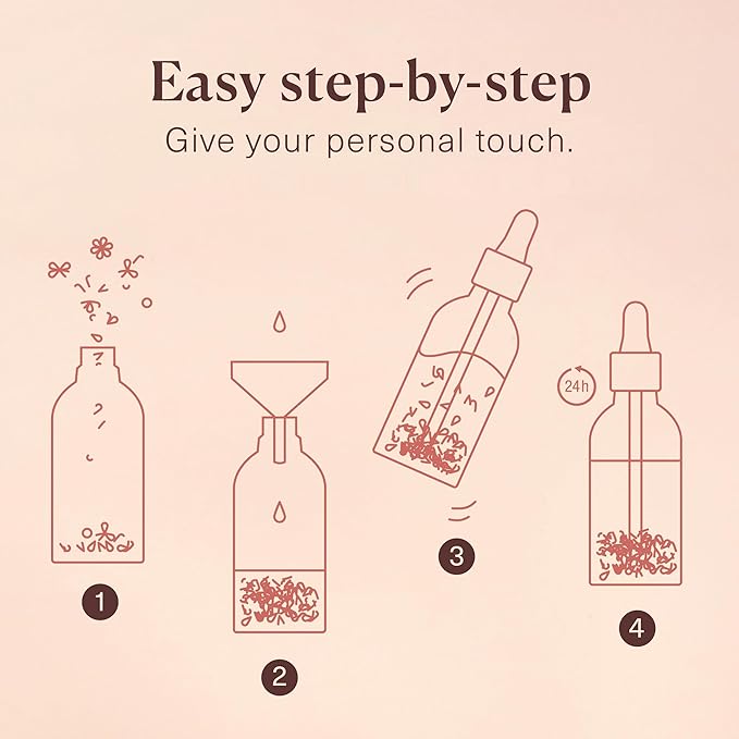 DIY Body Oil Set for Hair, Body & Bath | Includes Almond Oil, Cedar Wood, Orange Peel, Lavender | Gift Idea for Women | Anniversary & Birthday Gift for Her