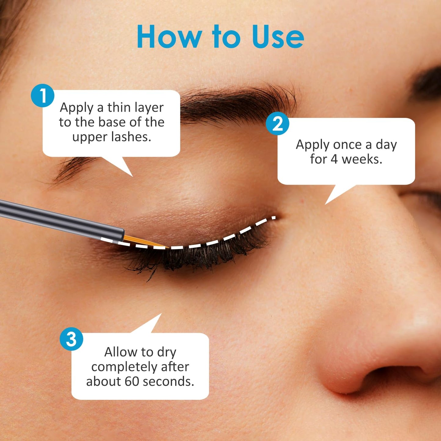 Eyelash Growth Serum, Advanced Lash Serum For Eyelash Growth with Myristoyl Pentapeptide-4 Lash Enhancing Serums For Thicker, Longer Lashes (4ml)