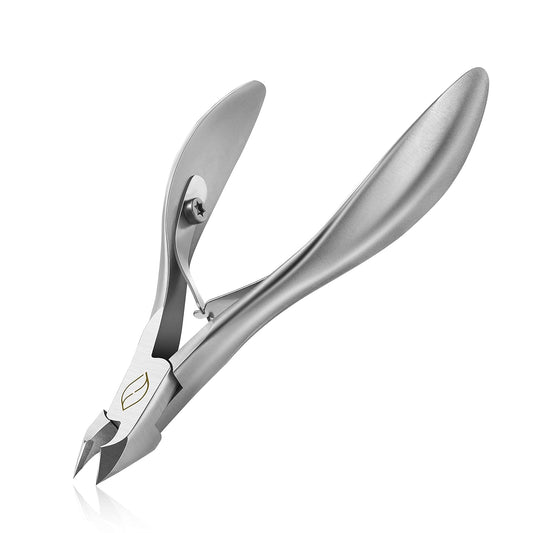 FERYES Cuticle Clippers 1/2 Jaw - Professional Cuticle Cutter Nail Cuticle Remover Tool, Nail Skin Clipper Hangnail Trimmer - SILVER
