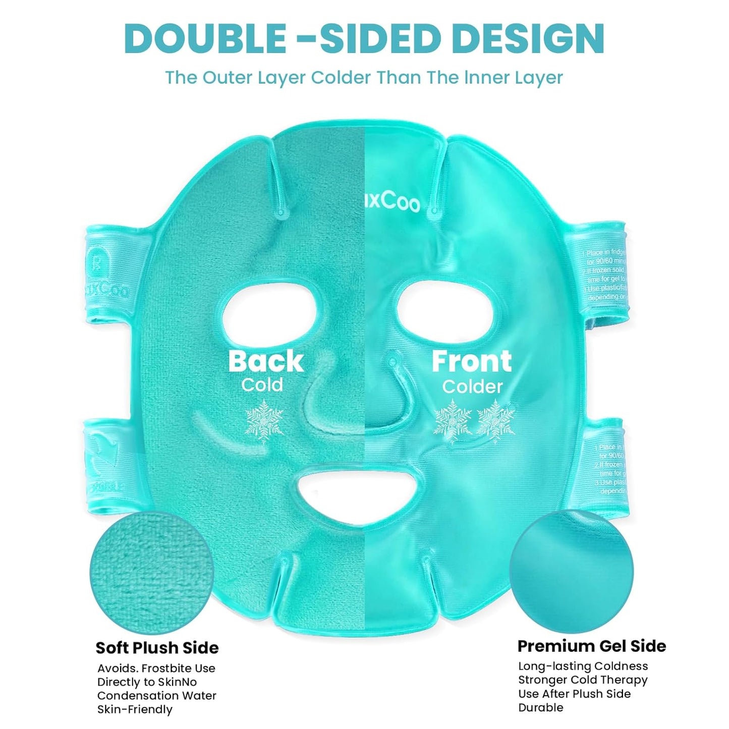 Cold Face Eye Mask Ice Pack Reduce Face Puff,Dark Circles,Gel Hot Cold Compress,Face SPA for Woman Sleeping, Pressure, Headaches, Skin Care