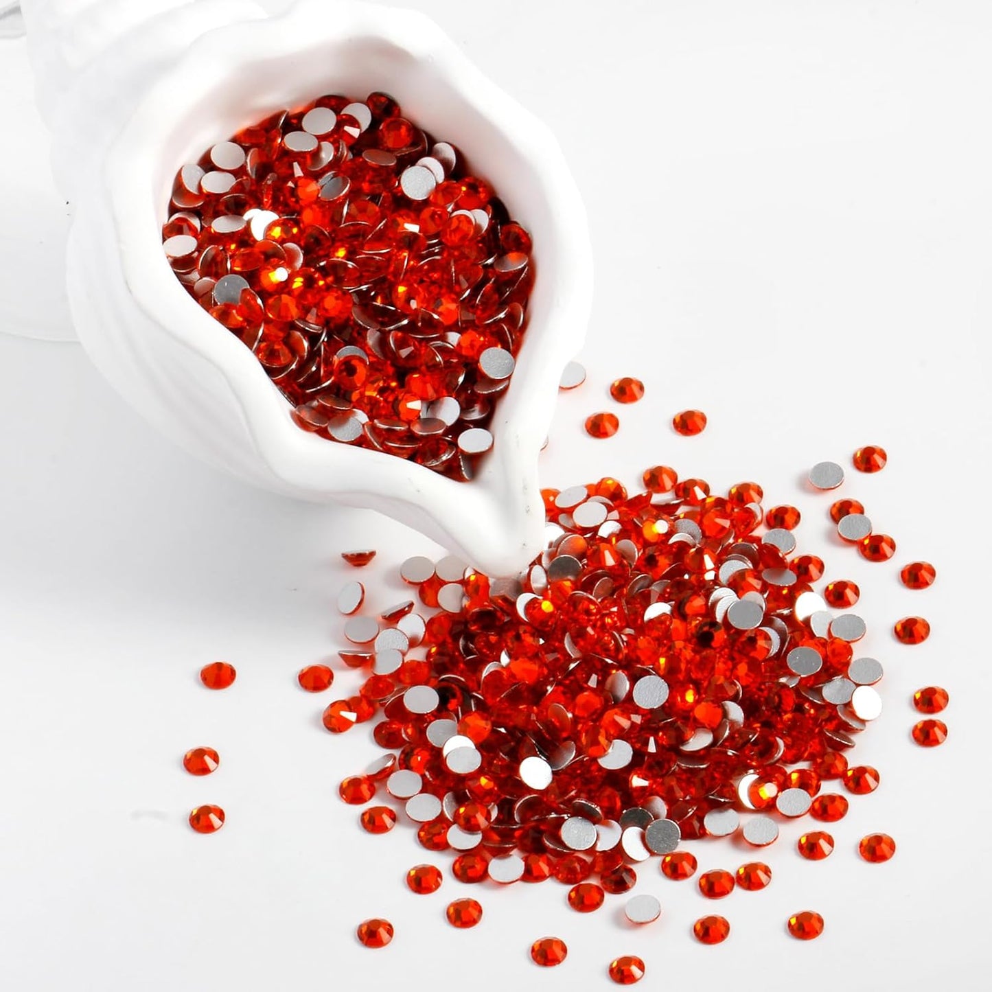 5000PCS SS6 Flatback Rhinestones | 12-Facet Diamond-Cut Glass Gems for Nail Art, Clothing, DIY Crafts |Glue-On Decoration Stones with Silver Backing(Hyacinth)