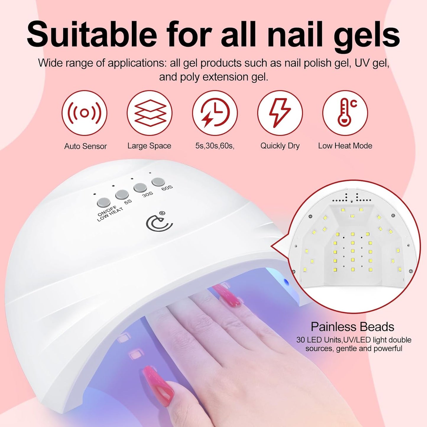 COSCELIA Gel Nail Polish Kit with U V light and Drill Starter Kit 35 Colors Gel Nail Polish with 5pcs Top Base Coat Nail Art All Seasons Professional Gel Manicure Kit DIY at Home Gifts for Women