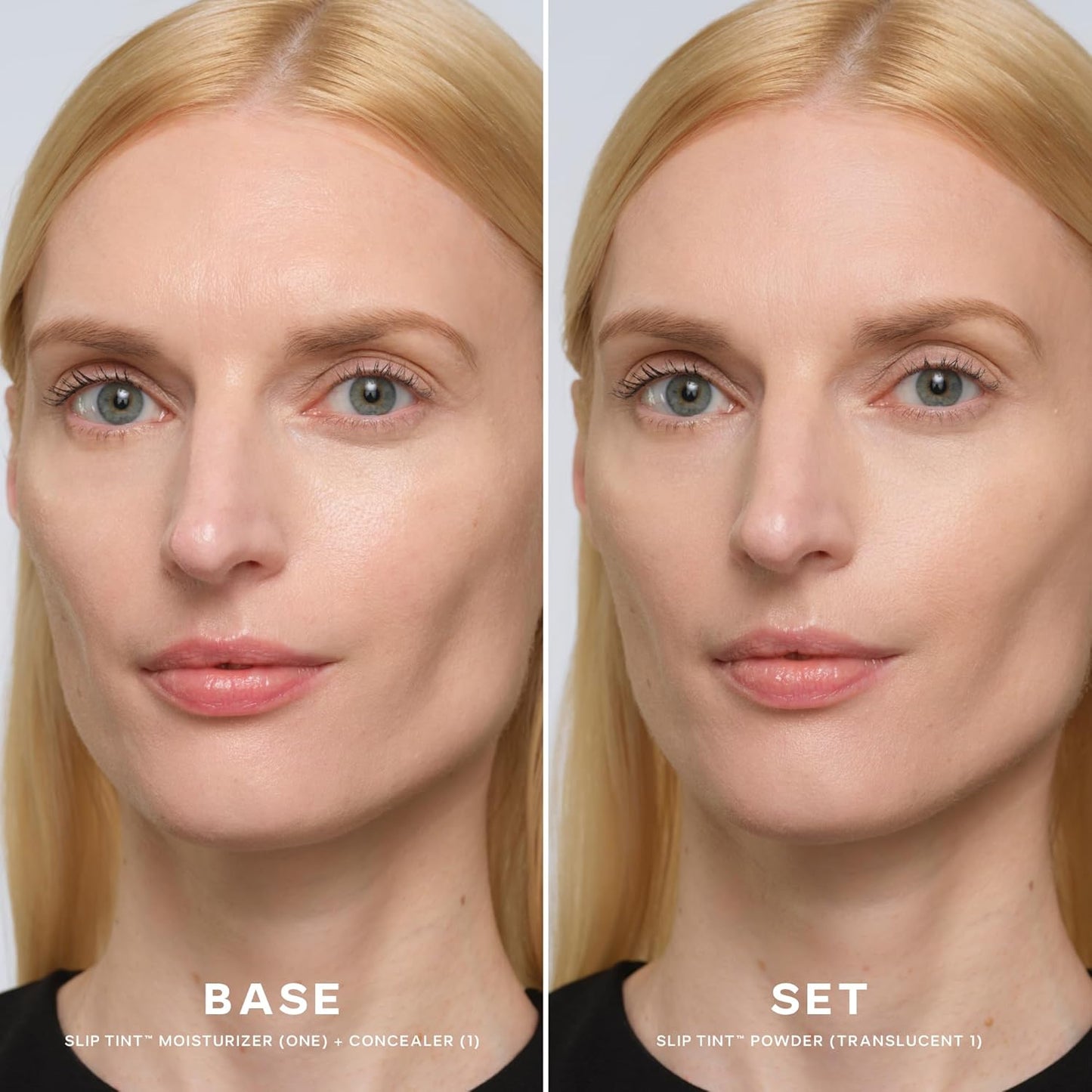 Saie Slip Tint Baked Setting Powder - Translucent Powder for Face Makeup with a Natural-Radiant Finish - Blurs, Brightens & Smooths Complexion - Translucent 1 - Very Light to Light (0.24 oz)