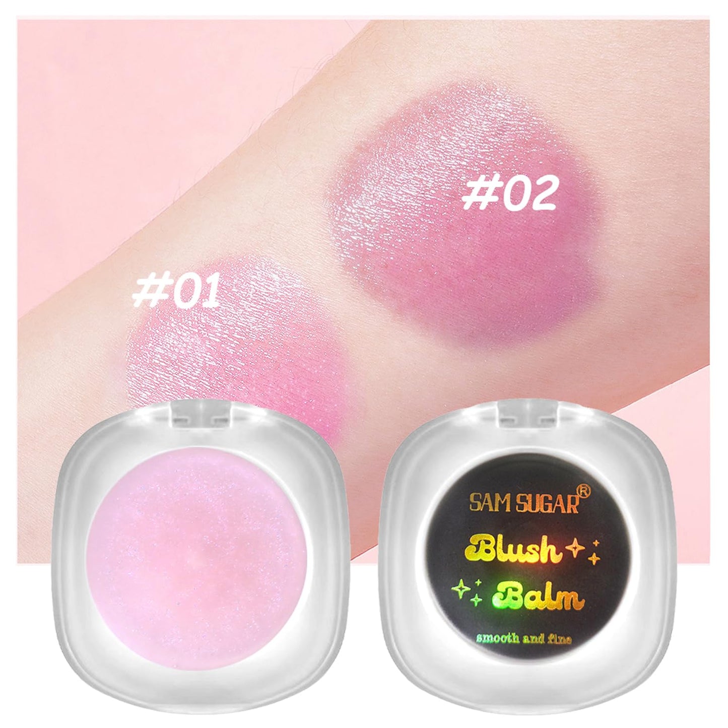 Cream Blush Makeup, Natural Pink/Black Glossy Face Blusher, Color Changing Cream Blush for Cheek and Lip Tint, Blendable Formula, Matte and Dewy Finish Lightweight Blush Makeup (Black, One)
