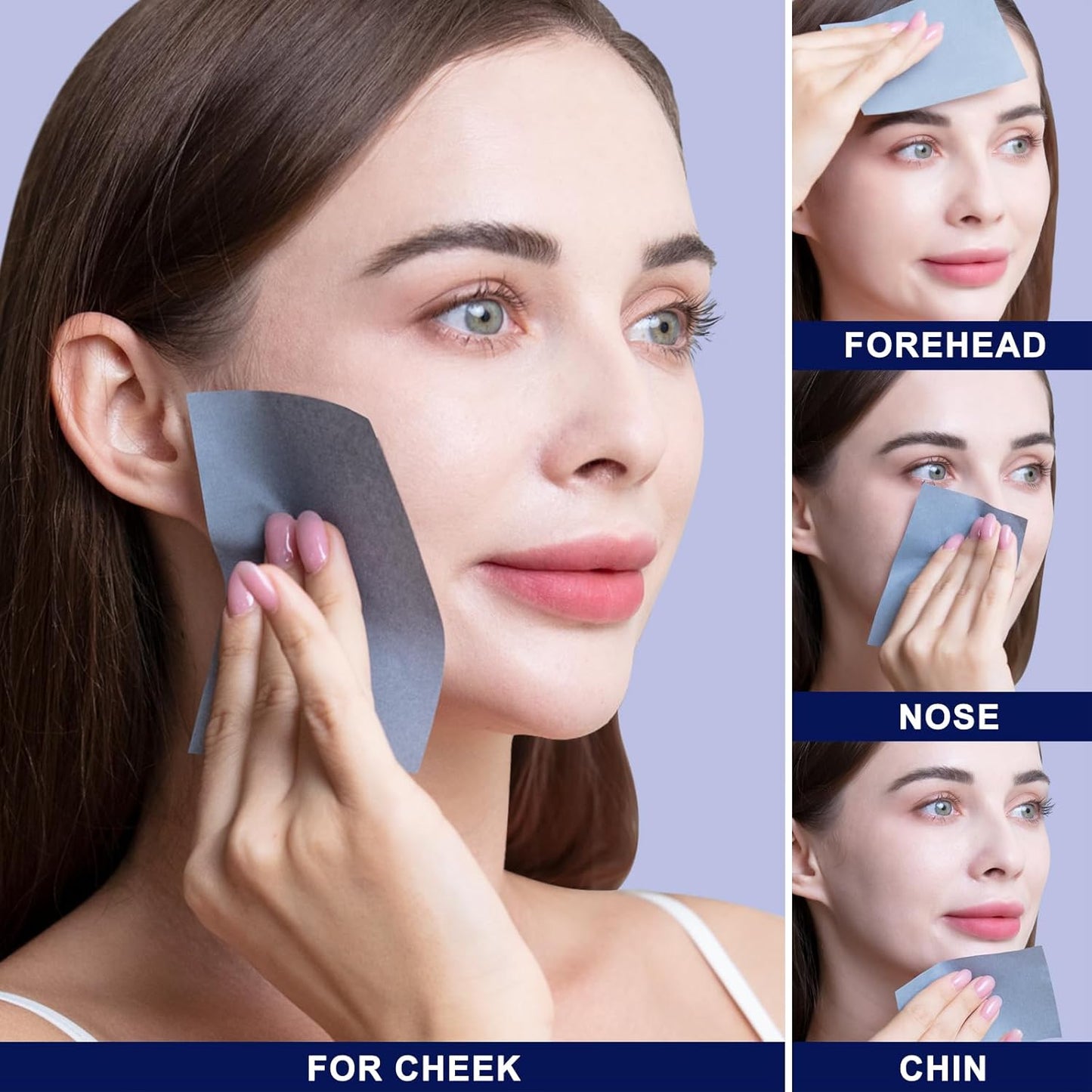 Teenitor 1200 Counts Oil Absorbing Sheets for Face, Oil Blotting Sheets for Face, Bamboo Charcoal Blotting Paper for Oily Skin Face Oil Sheets, Oil Wipes for Face Oil Control Film