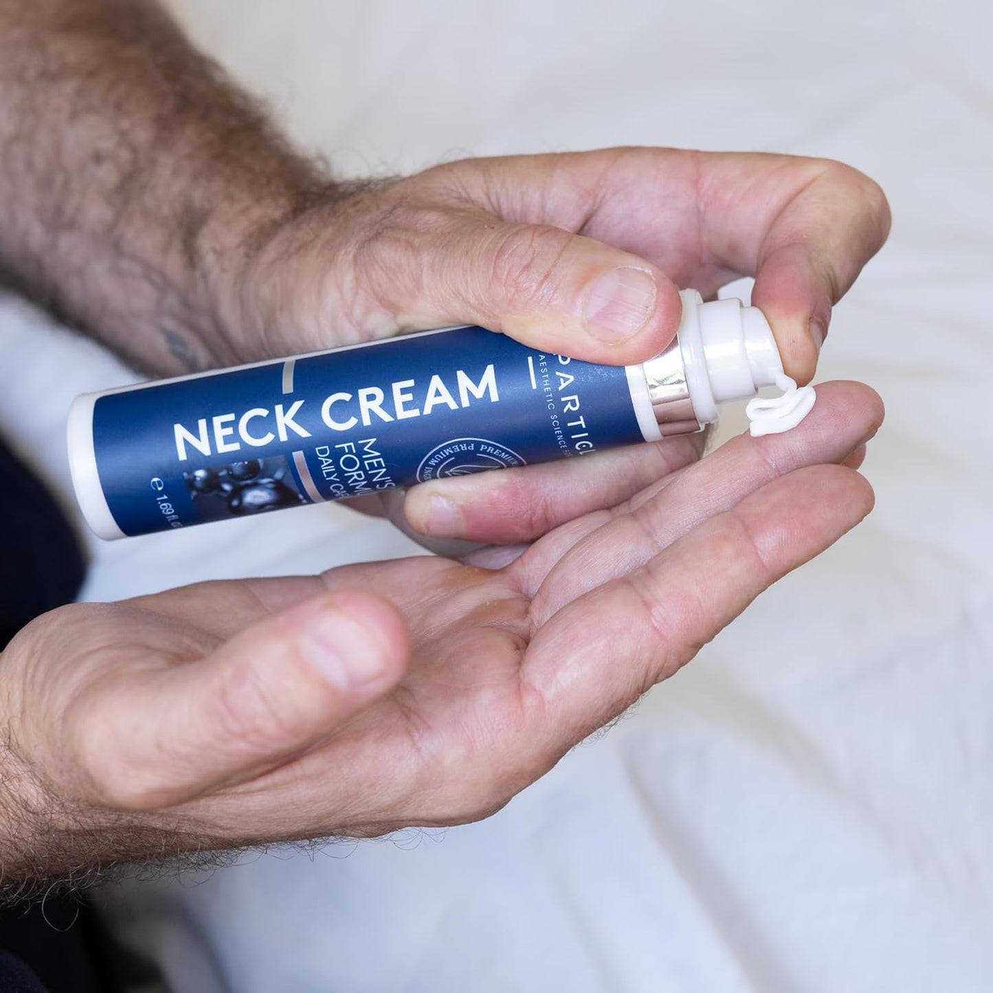 Particle Neck Cream for Men - Firming Cream, Lift and Moisturize The | Use on Saggy Skin or Turkey Anti Aging Triple Action with Collagen, Hyaluronic Acid, Retinol, 1 pack, 1.7 Fl Oz