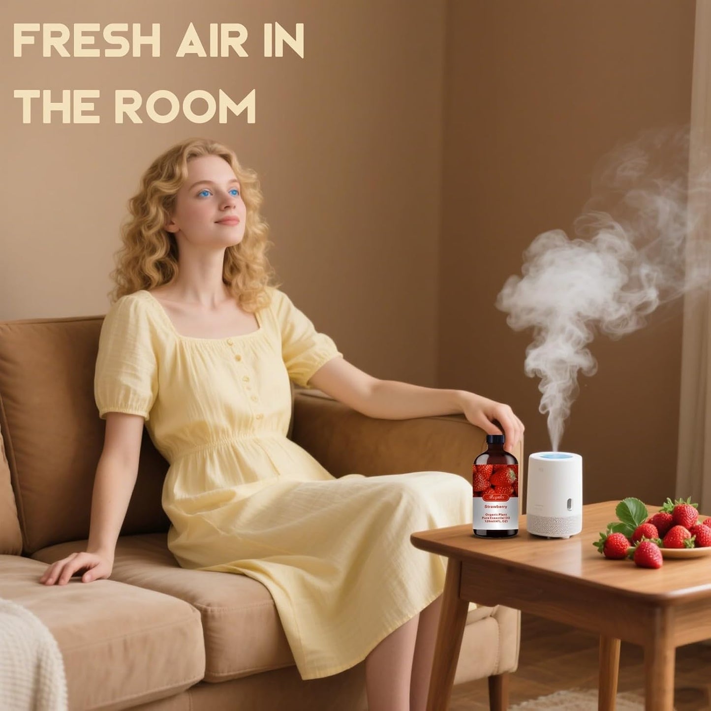 Strawberry Essential Oil-Strawberry Fragrance Oil 4.33oz (130ml)-100% Pure Natural Scent for Diffusers, Candles, Soap Making & Aromatherapy-Relaxing Home & Gift Essential Oil for Bath, Massage