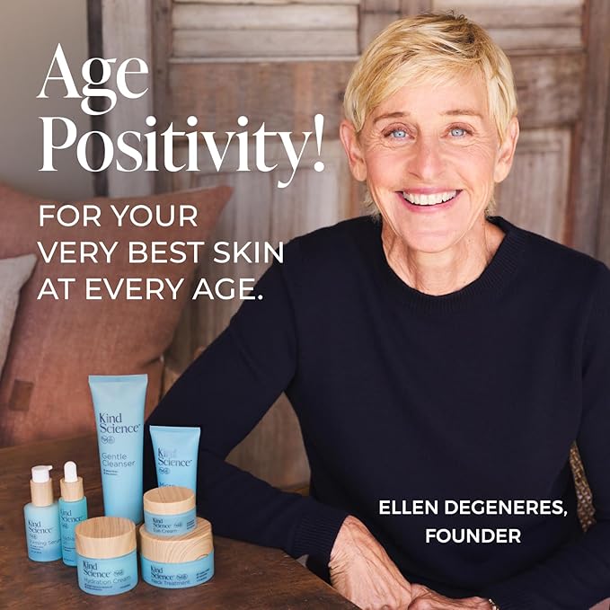 Kind Science by Ellen DeGeneres 2-Piece Skin Care Set with Micro Exfoliant & Firming Face Serum - Hyaluronic Acid Serum & Exfoliating Face Wash