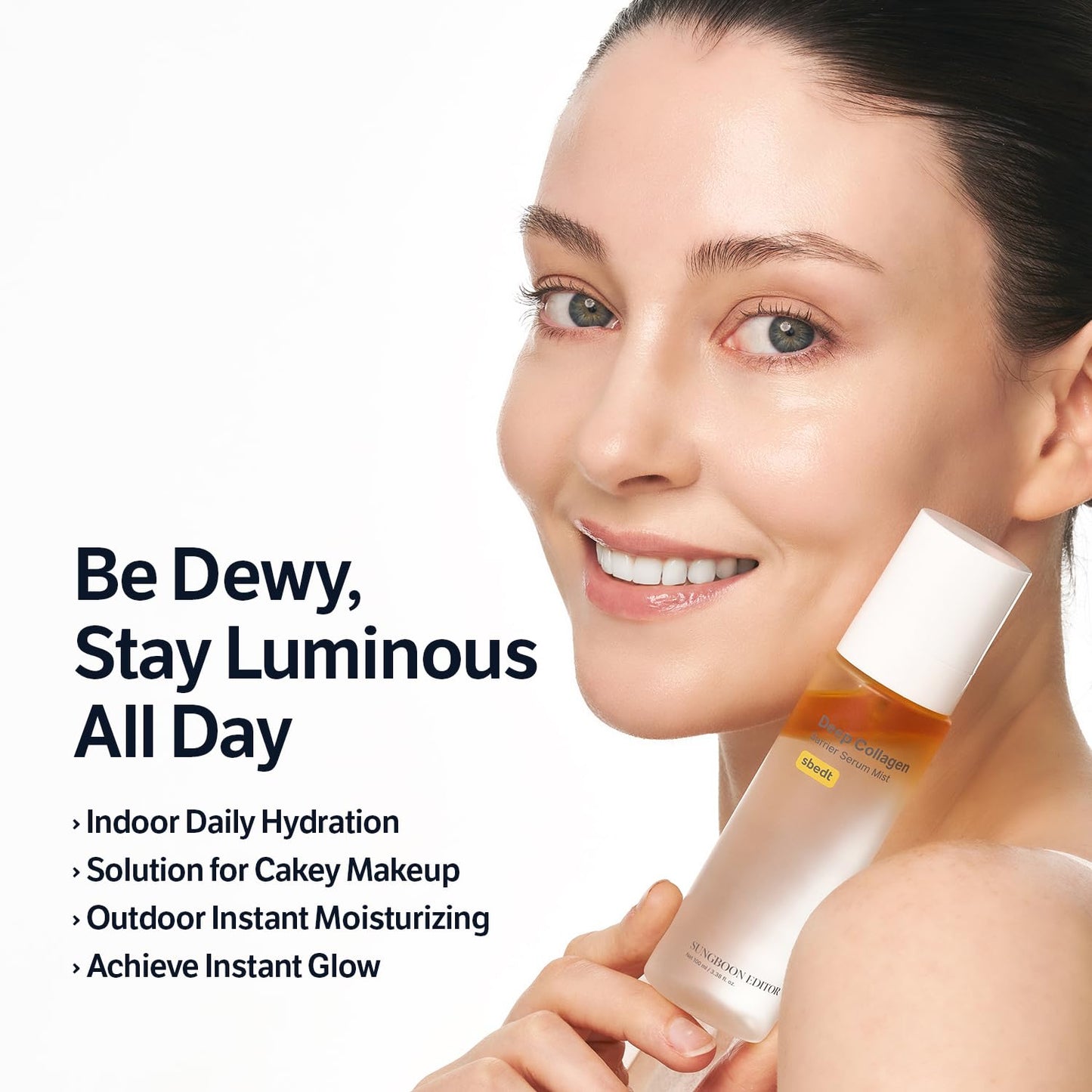 SUNGBOON EDITOR Deep Collagen Barrier Serum Mist | Real Collagen, Multi Peptides, Hydration, Wrinkle Care for Dry Skin, Wrinkles, Korean Moisturizer, Korean Skin Care, Glass Skin Mist