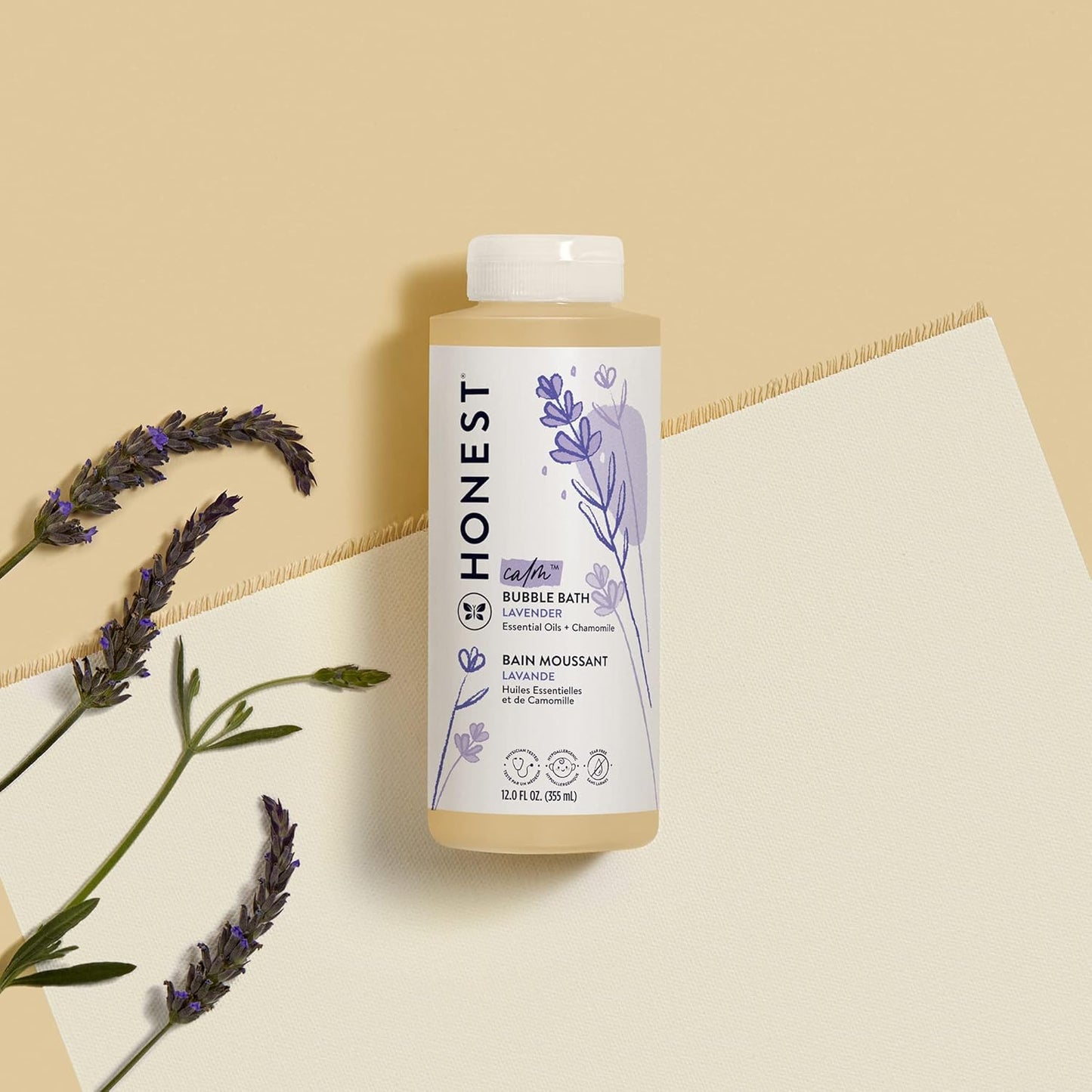 Honest Beauty Extreme Length Volumizing Clean Mascara + Honest Lavender Foaming Bubble Bath Bundle | Naturally Derived + Cruelty Free | 0.27 fl oz, 12 fl oz