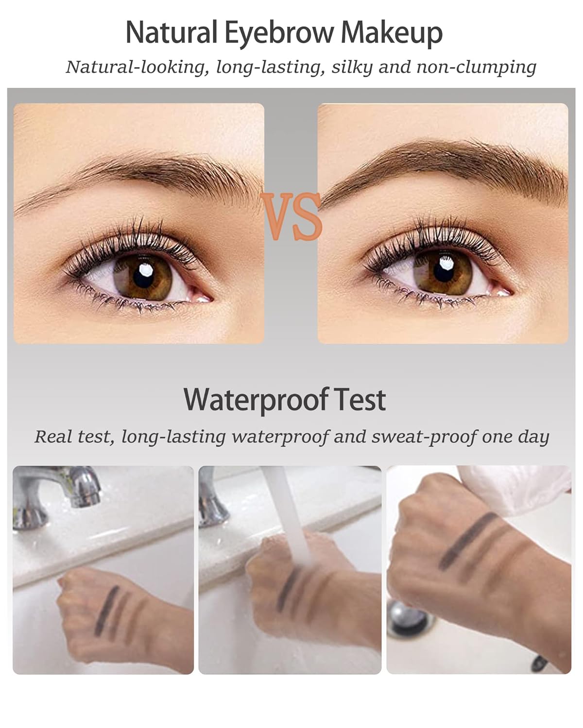 Eyebrow Powder Makeup Kit-3 Colors Eye Brow Powder Palette Long-Lasting Waterproof, Black Brown Series Brow Powder, Fill & Sculpt Full Eyebrows for Women, With Mirror, Brow Brush & Razor-Set 01