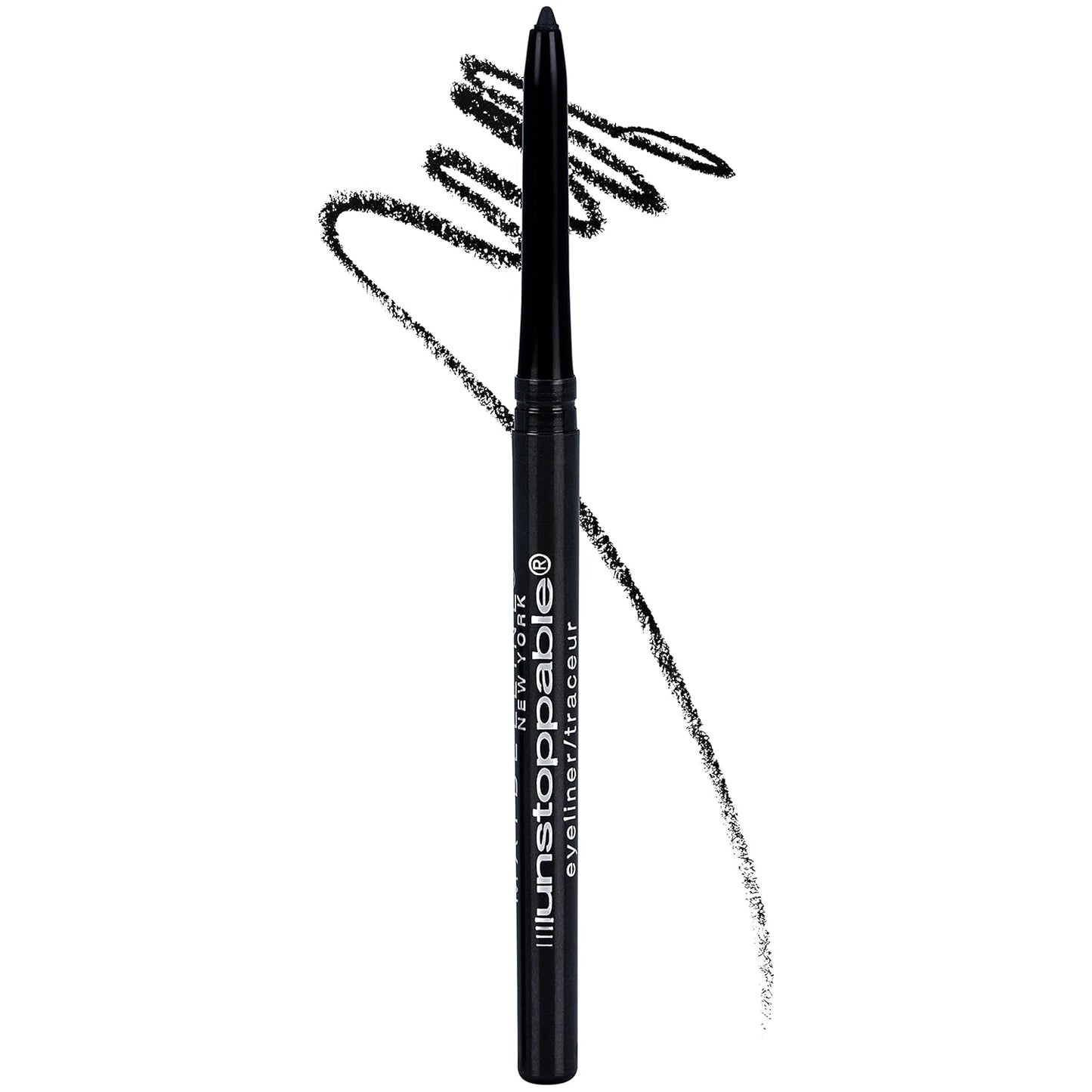 Maybelline Unstoppable Waterproof Mechanical Black Eyeliner Pencil, Easy to Apply, Smooth Glide, Up to 24 Hour Wear, Onyx