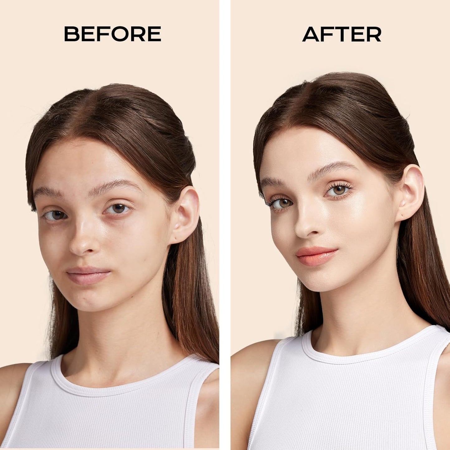 Mistine Tavel Size Air Cushion Foundation Glow Hydrating Finish Medium Coverage Foundation Makeup for Dry Skin,24H Hydrating Long-Lasting Waterproof Smudge Proof, Ivory