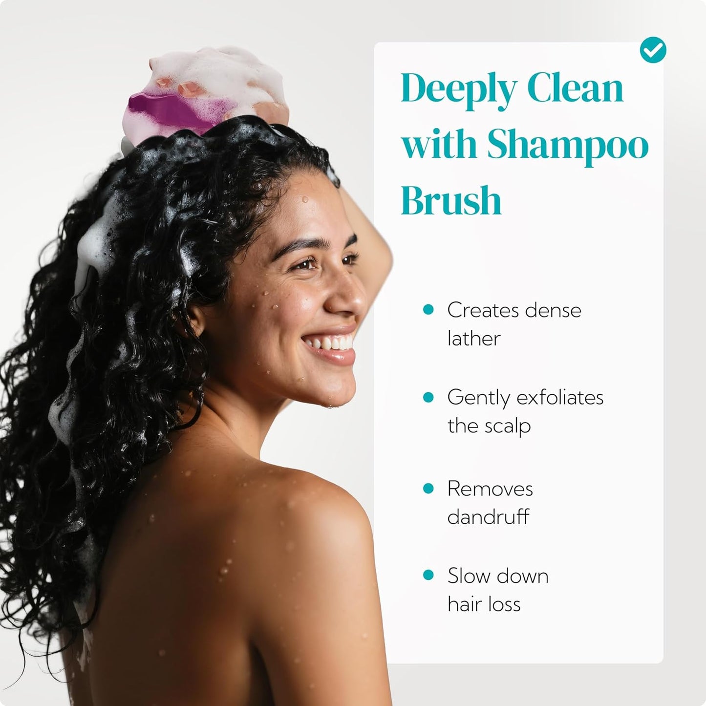 HEETA Hair Scalp Massager Shampoo Brush 2 Pack, Soft Silicone Bristles to Remove Dandruff, Waterproof Hair Scrubber for Both Wet Dry Use, Suitable for Men & Women (Pink & Purple)