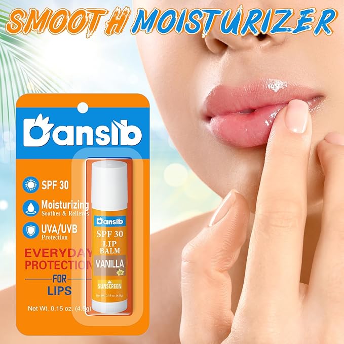 10 Pcs Sunscreen Lip Balms Bulk SPF 30 Lip Balms Stick with Sunscreen Employee Staff Appreciation Gifts Bulk Team Coworkers Christmas Party Gifts for Outdoor Travel Beach